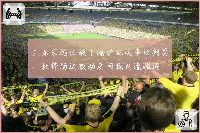 广东宏远任骏飞掩护犯规争议判罚，杜锋场边激动质问裁判遭驱逐
